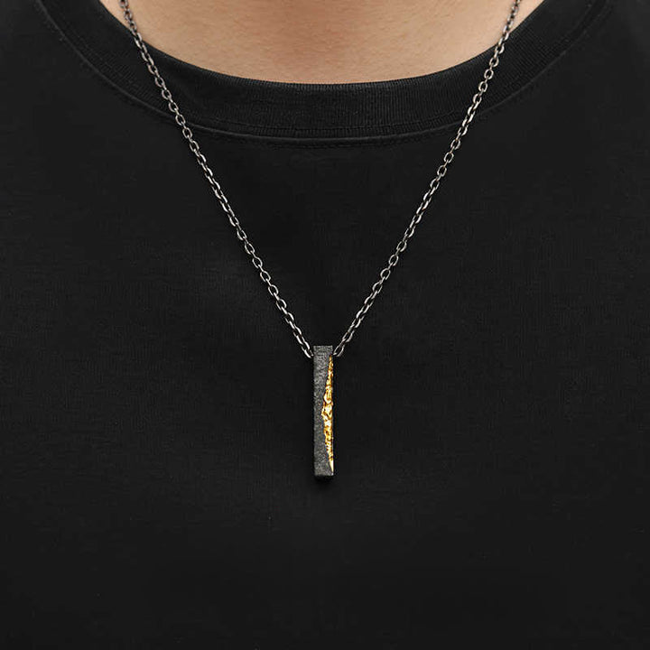 BWOOOH 999 Sterling Silver 999 Gold Om Mani Padme Hum Wisdom Necklace Pendant