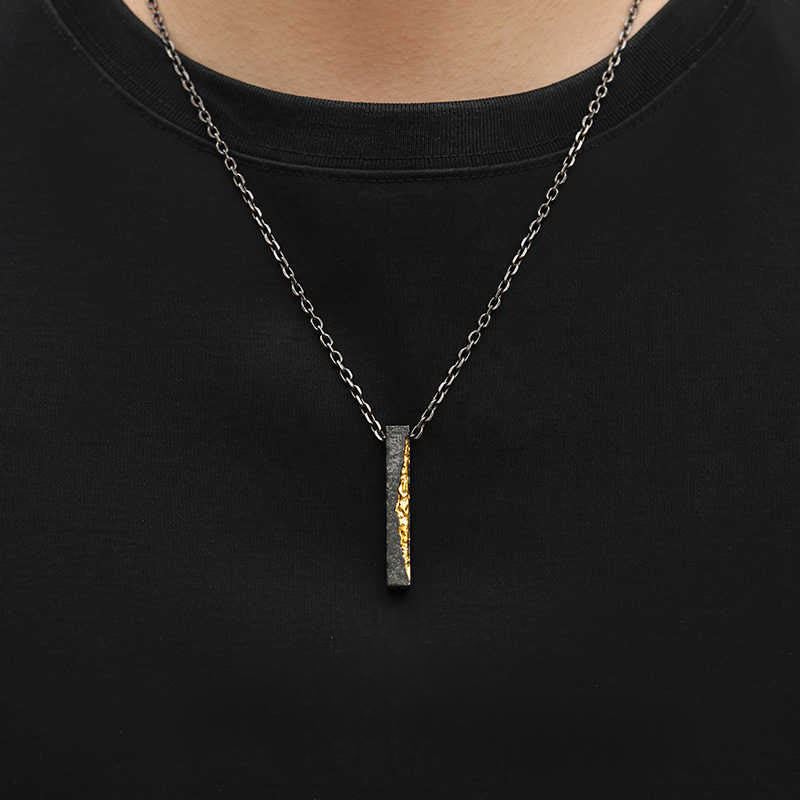 BWOOOH 999 Sterling Silver 999 Gold Om Mani Padme Hum Wisdom Necklace Pendant