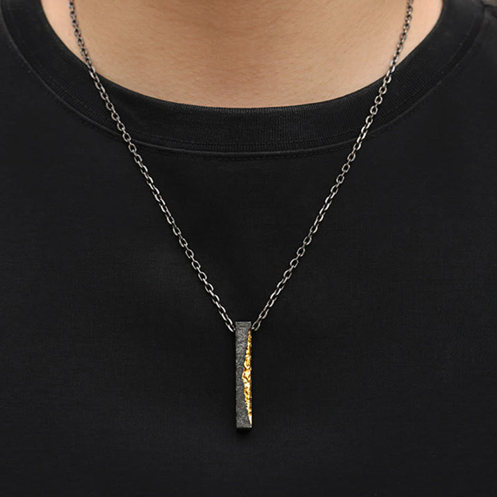 BWOOOH 999 Sterling Silver 999 Gold Om Mani Padme Hum Wisdom Necklace Pendant