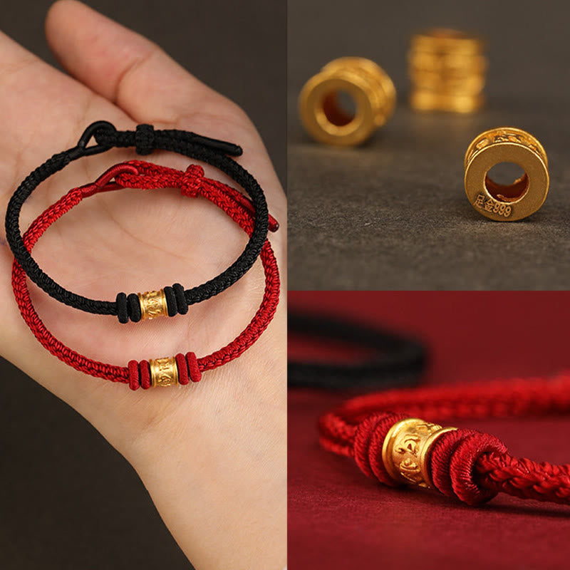 BWOOOH Tibet Handmade 999 Gold Om Mani Padme Hum Luck Pro