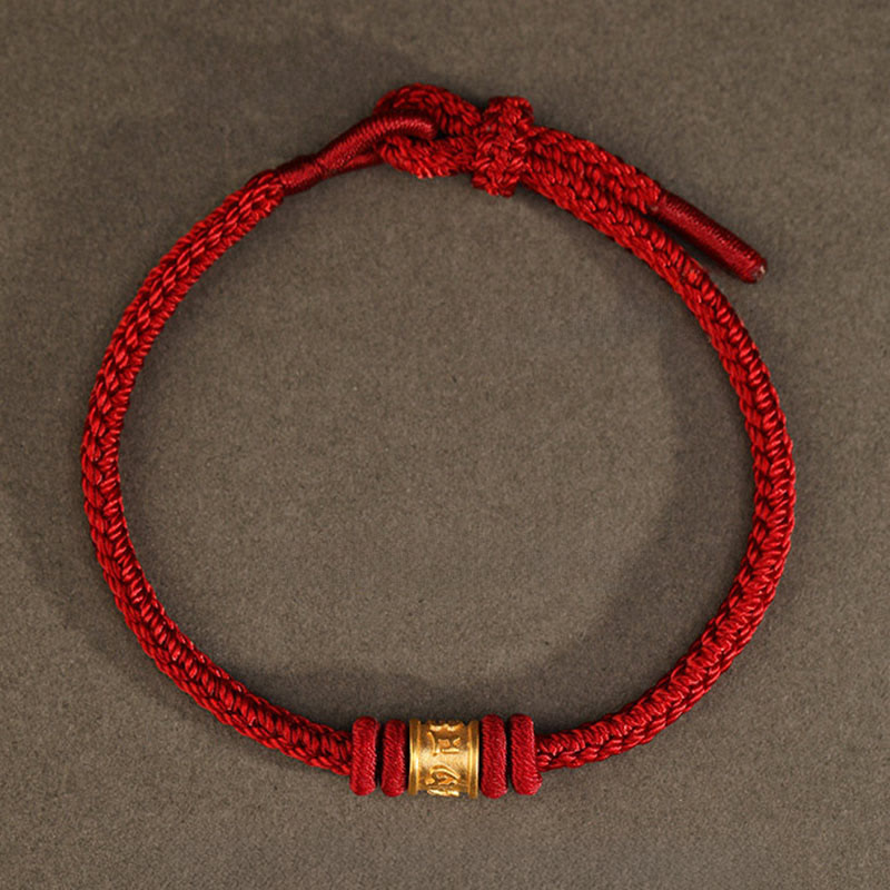 BWOOOH Tibet Handmade 999 Gold Om Mani Padme Hum Luck Pro