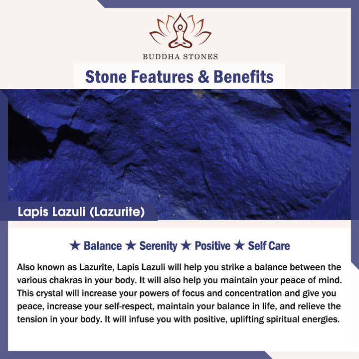 BWOOOH Tibetan Mala Lapis Lazuli Lazurite Positive Bracelet