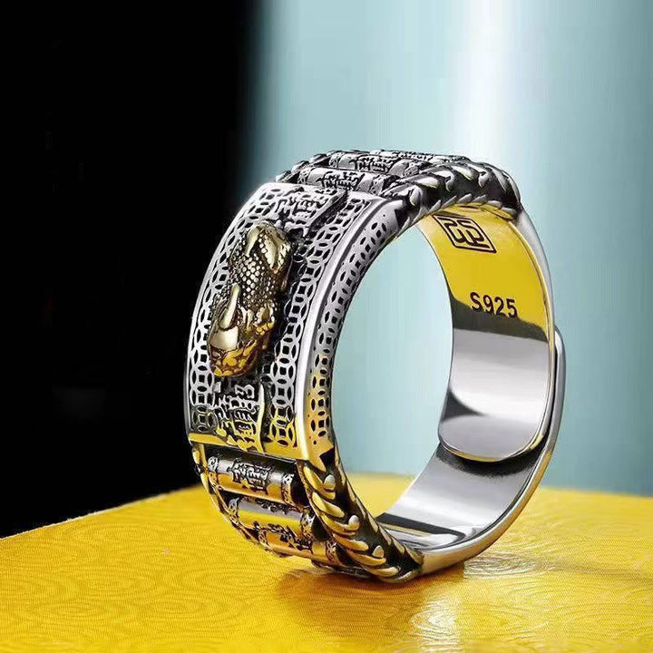 BWOOOH Lucky FengShui PiXiu Wealth Prayer Wheels Couple Ring — PiXiu feng shui bracelet for spiritual healing and mindful ...