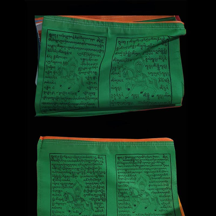 Buddha Stones Tibetan 5 Colors Windhorse Scriptures Auspicious Outdoor Prayer Flag