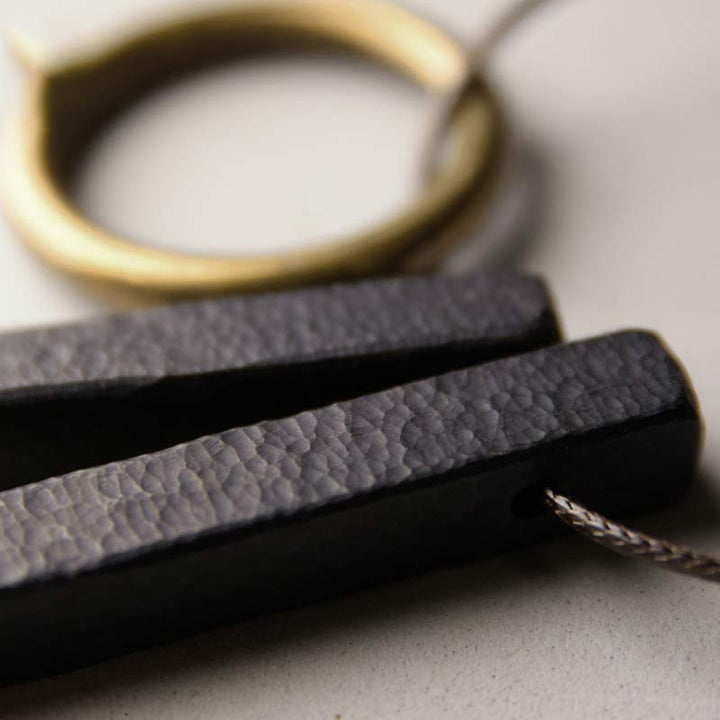 BWOOOH Zen Circle Ebony Wood Enlightenment Necklace Pendant