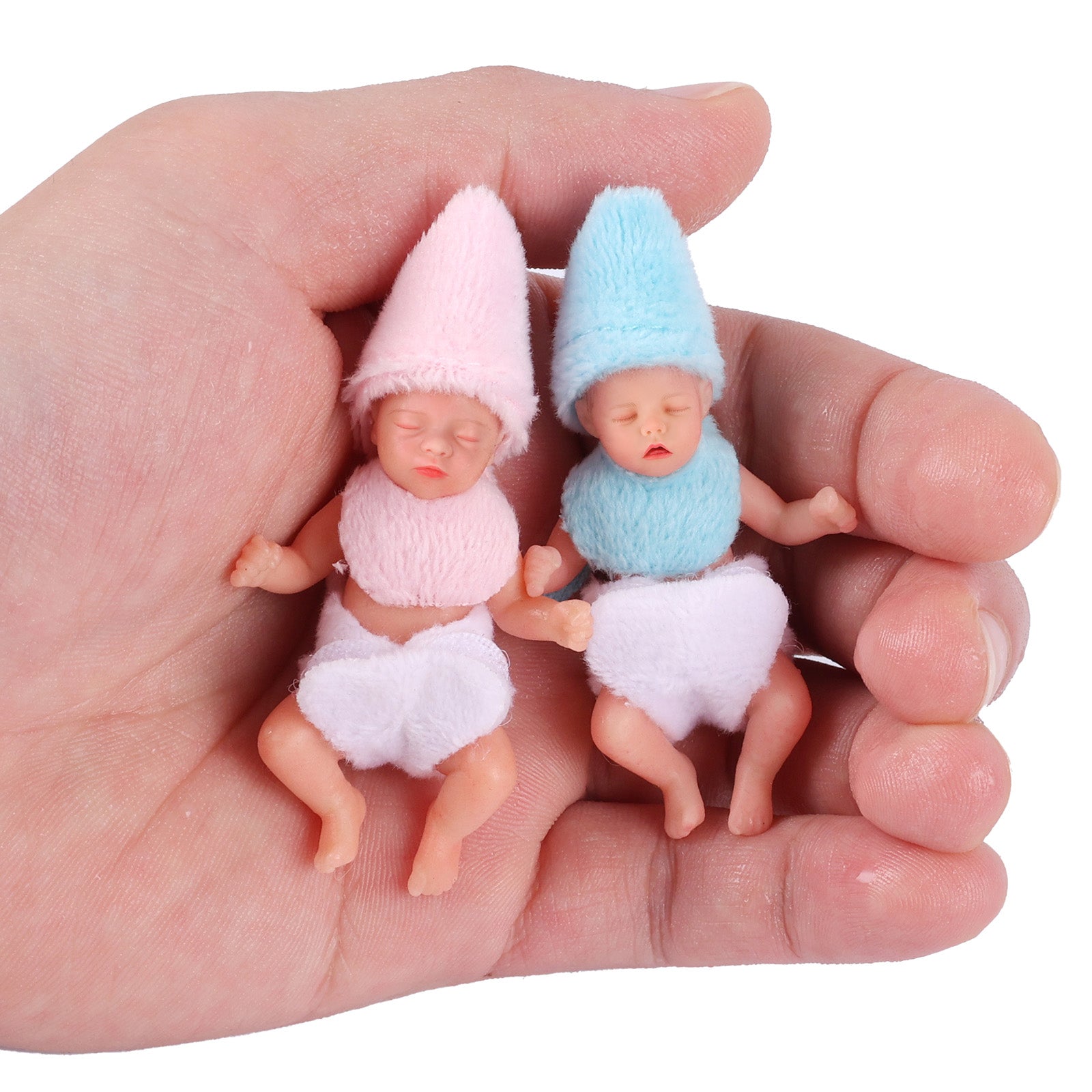 Full Platinum Solid Silicone Star Product 3 Inches Mini Sleeping Baby Doll Girl with Free Delicate Furniture Accessories