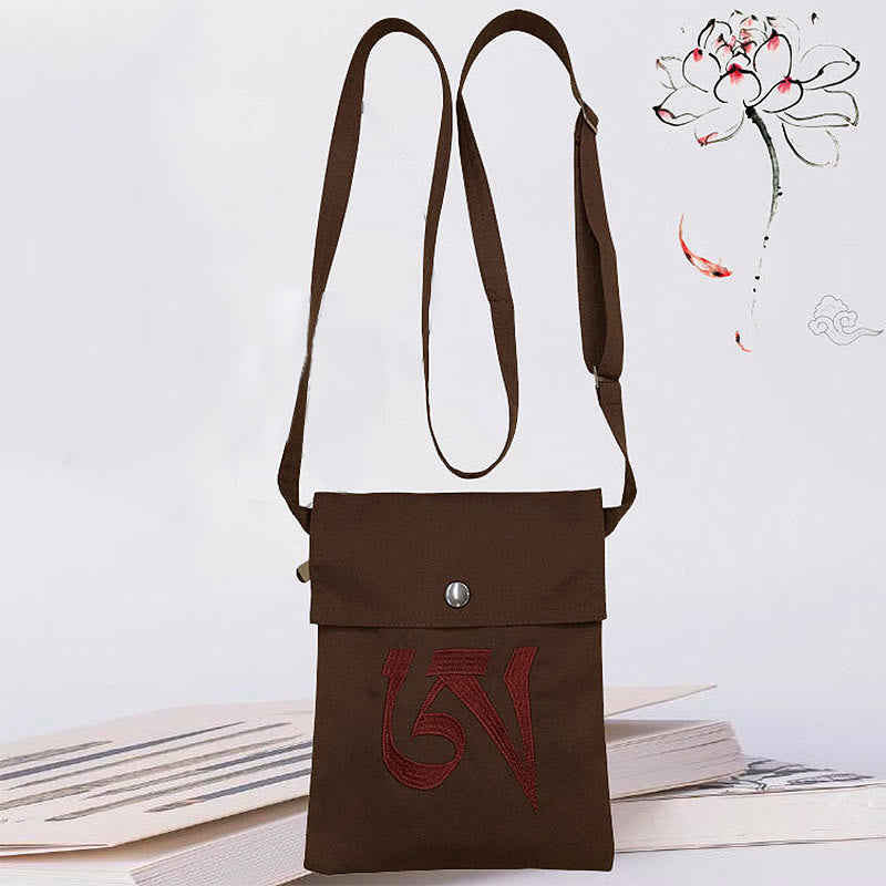 BWOOOH Handmade OM Mantra Embroidered Spiritual Mind Prac