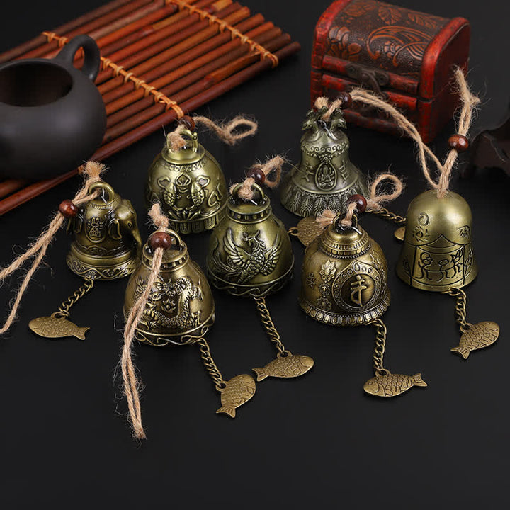 BWOOOH Feng Shui Buddha Koi Fish Dragon Elephant Wind Chime Bell Luck Wall Hanging Deco | spiritual healing bracelet