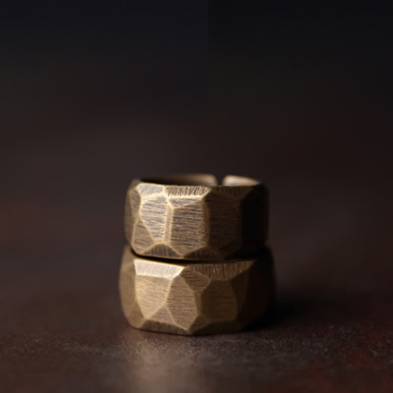 BWOOOH Tibetan Simple Design Copper Wealth Ring
