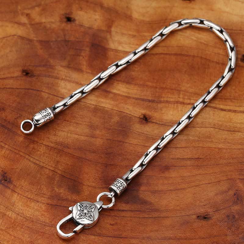 BWOOOH Tibetan Double Dorje Om Mani Padme Hum Buddha Swastika Vajra Strength Bracelet