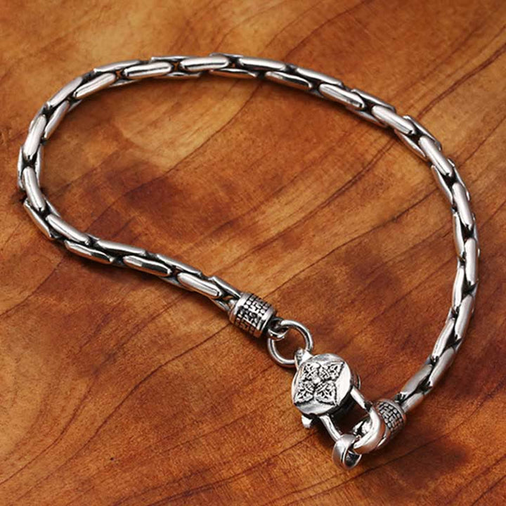 BWOOOH Tibetan Double Dorje Om Mani Padme Hum Buddha Swastika Vajra Strength Bracelet