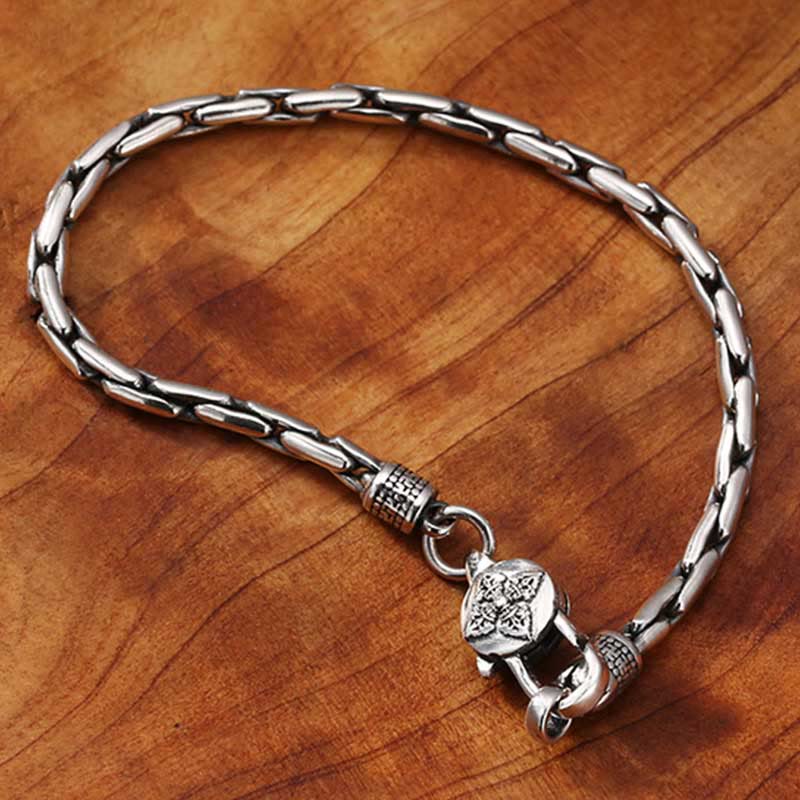 BWOOOH Tibetan Double Dorje Om Mani Padme Hum Buddha Swastika Vajra Strength Bracelet