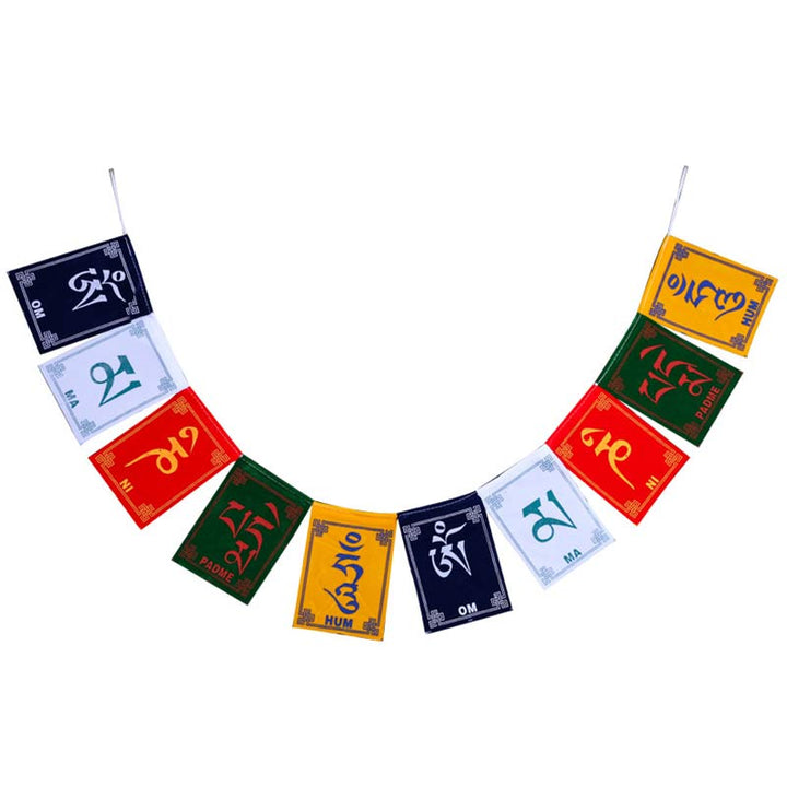 BWOOOH Tibetan Blessing Windhorse Om Mani Padme Hum Outdoor Car Prayer Flag Decoration | spiritual healing bracelet