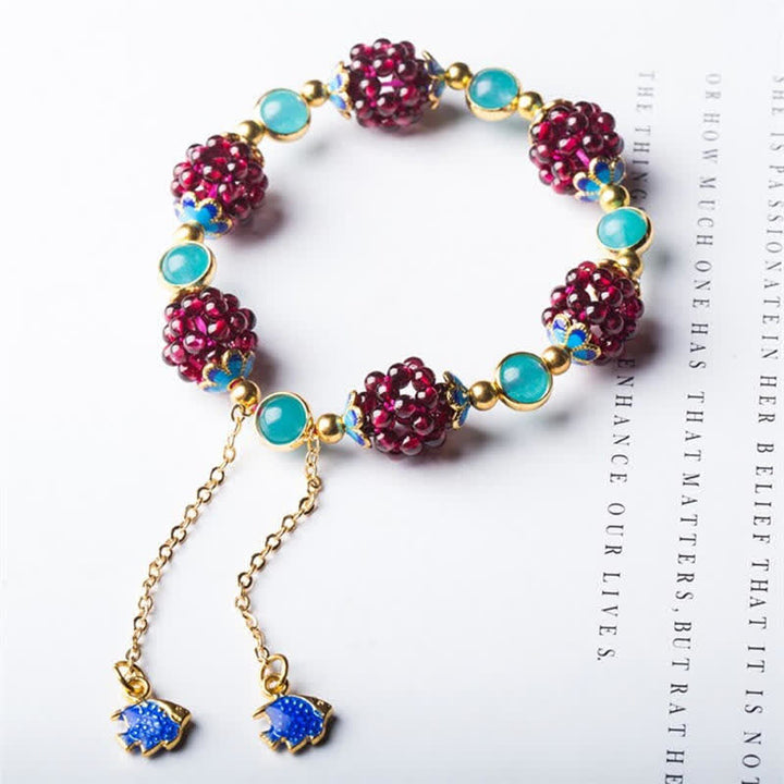 BWOOOH Tibetan Garnet Calm Bracelet