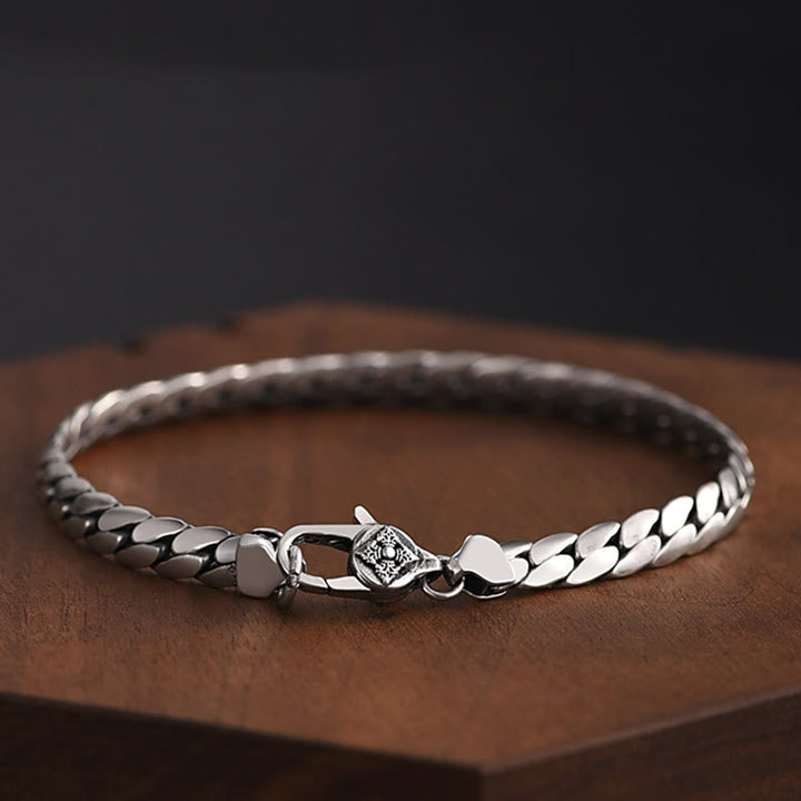 BWOOOH Double Dorje Vajra copper punk chain bracelet necklace for strength and spiritual power