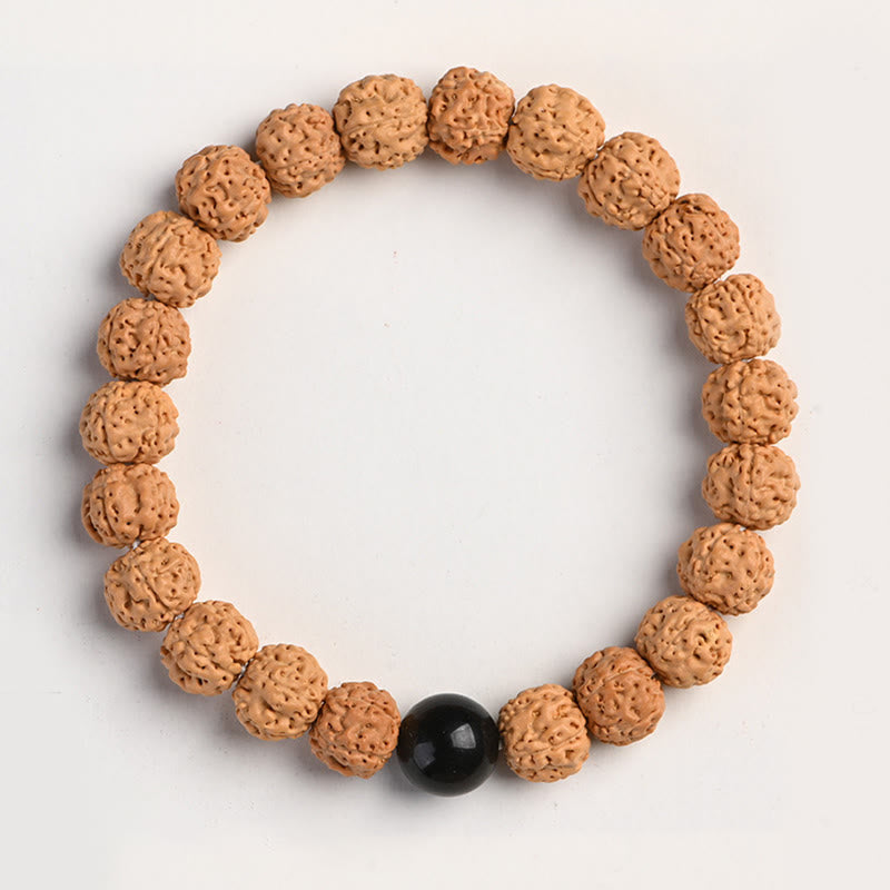 BWOOOH Tibet Rudraksha Bodhi Seed Wealth Auspiciousness Bracelet | spiritual healing bracelet