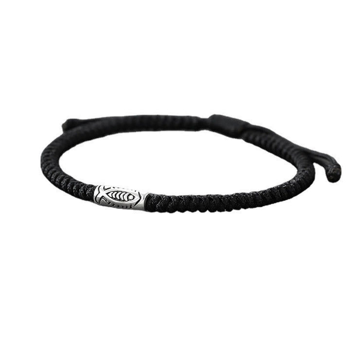 BWOOOH Tibet Koi Fish Wealth Black String Bracelet