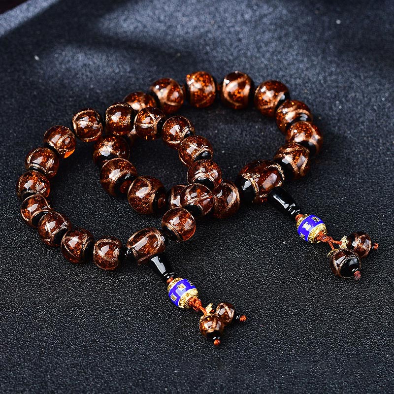 BWOOOH Tibetan Dragon Vein Agate Healing Bracelet  -  Dragon Tibetan bracelet for spiritual healing and mindful living