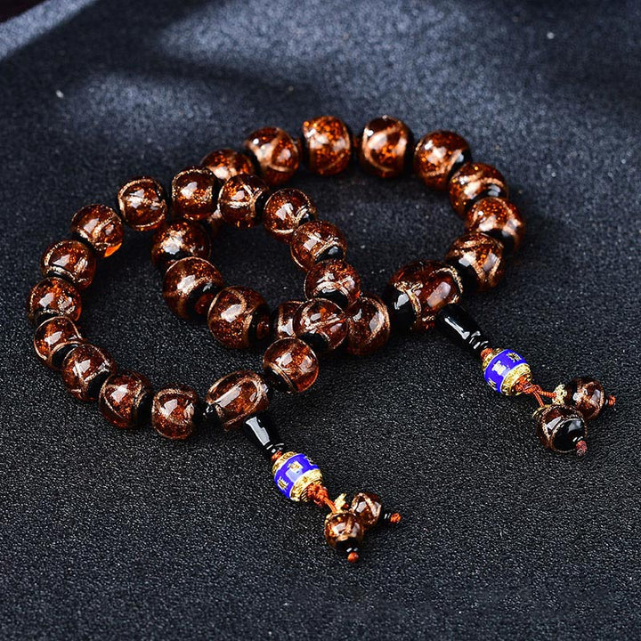 BWOOOH Tibetan Dragon Vein Agate Healing Bracelet  -  Dragon Tibetan bracelet for spiritual healing and mindful living