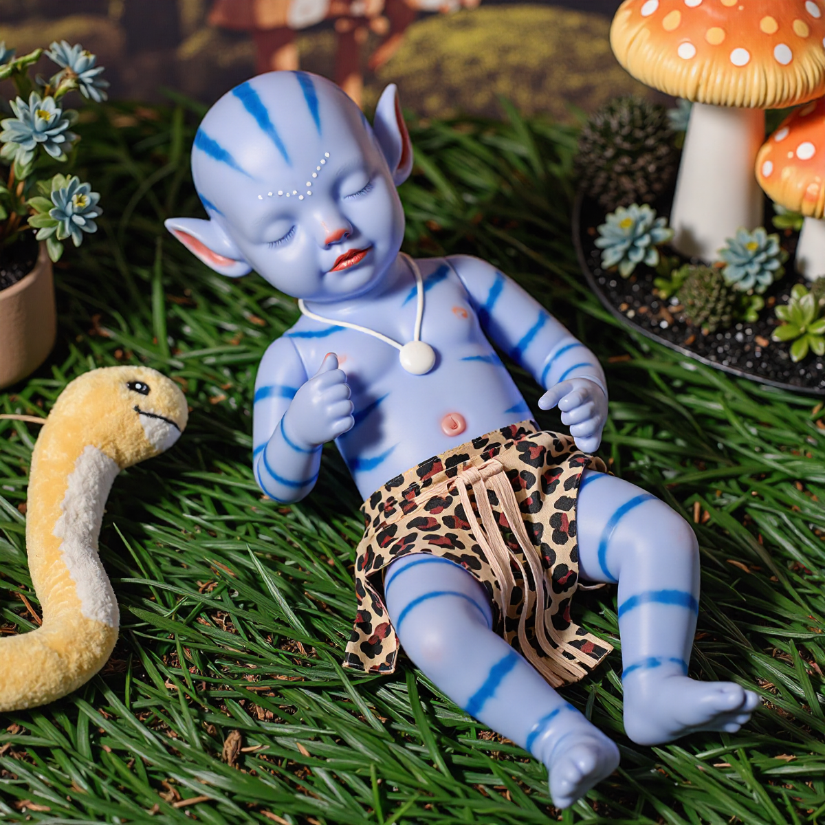 12"&16" Reborn Fantasy Reborn Blue Full Body Doll Boy or Girl Makery and Wadie