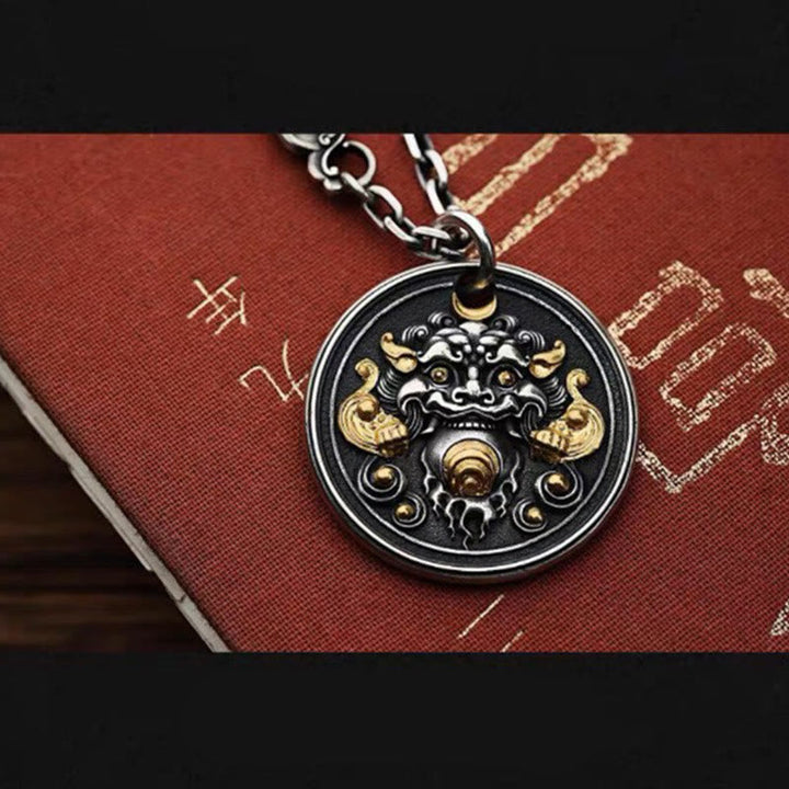 BWOOOH Tibetan Kirtimukha Amulet Healing Necklace Pendant