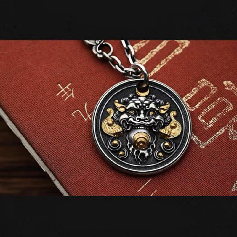BWOOOH Tibetan Kirtimukha Amulet Healing Necklace Pendant
