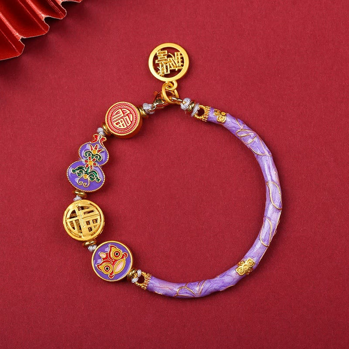 BWOOOH Tibetan Gourd Fortune Happiness Lion Wealth Luck Bracelet