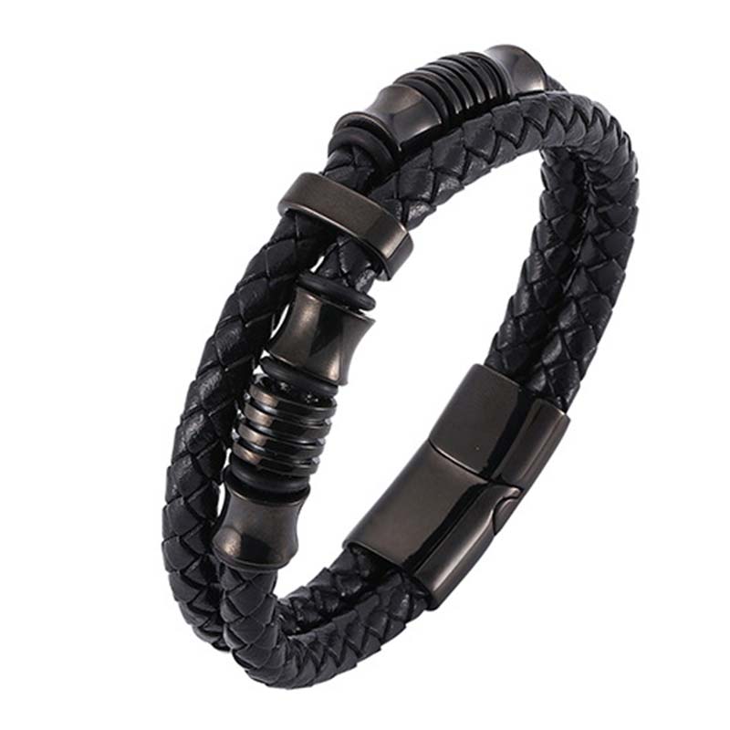 BWOOOH Layered Leather Weave Fortune Bracelet