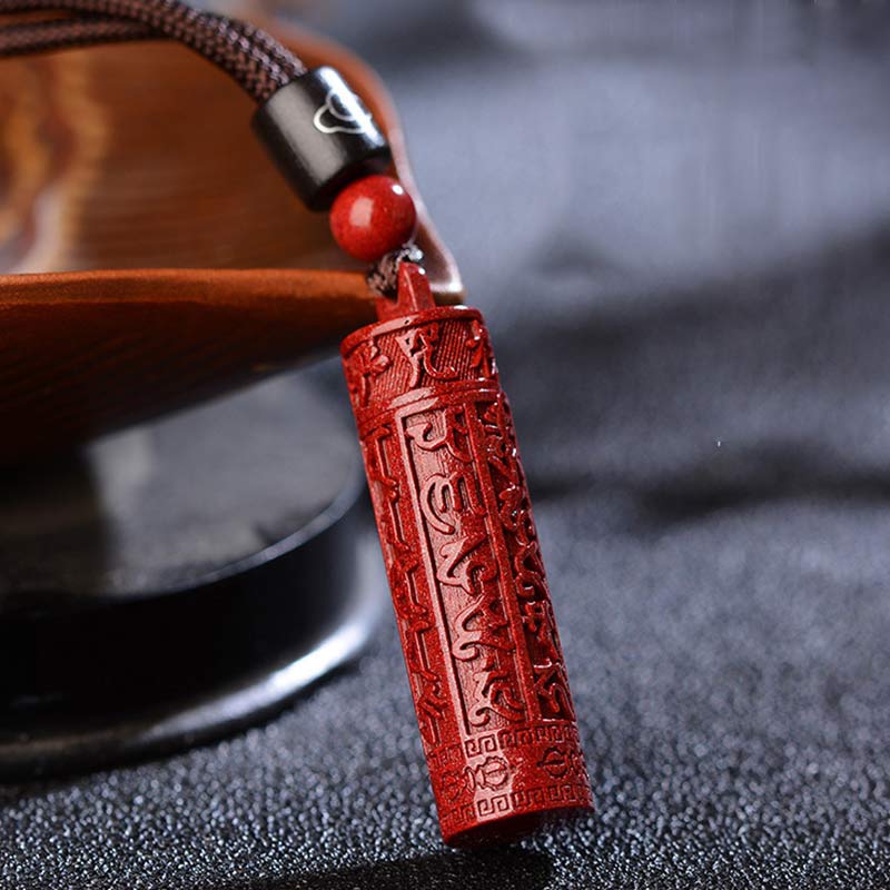 BWOOOH Tibetan Cinnabar Mantra Concentration String Necklace