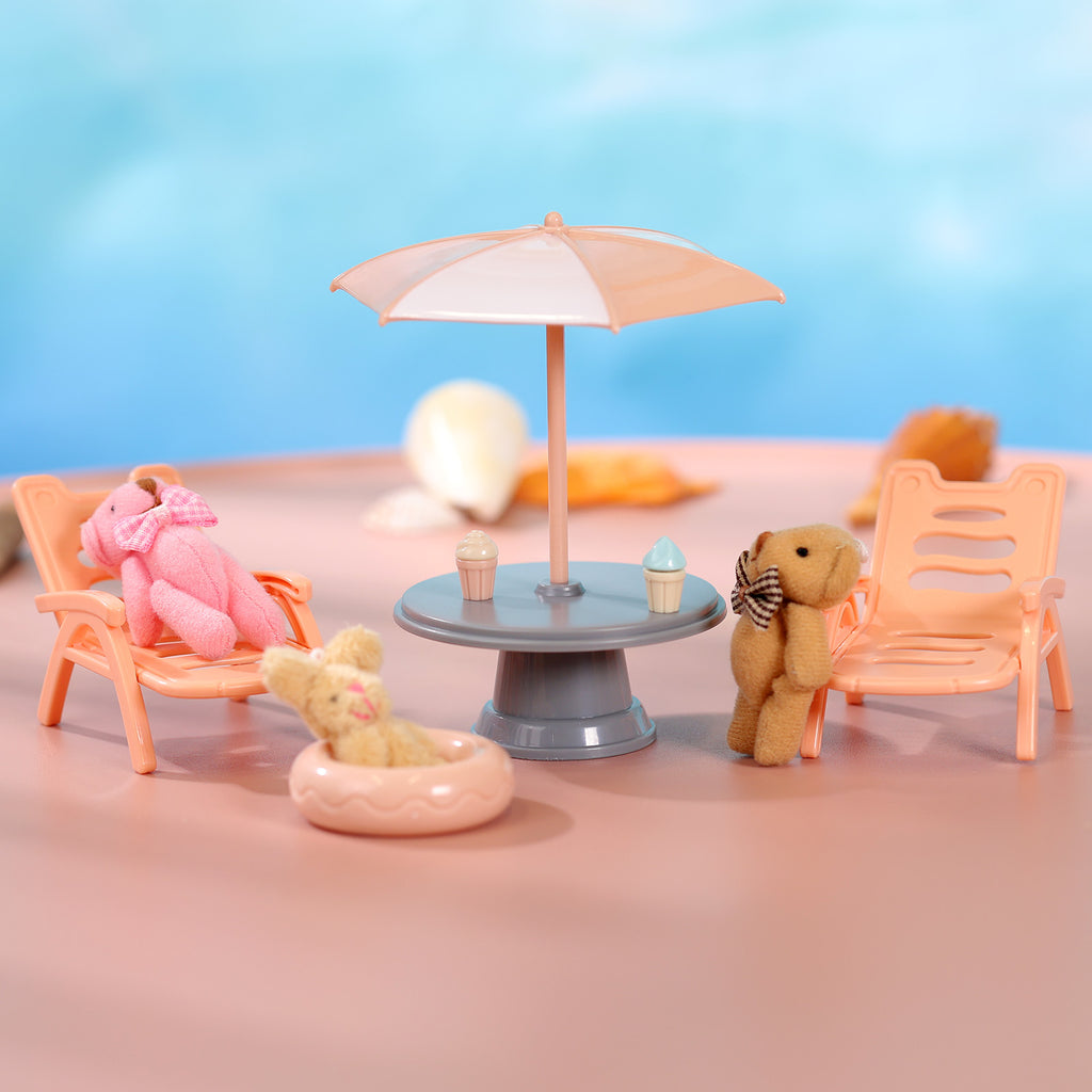 Cute and Mini 3" Silicone Doll Beach Toy Random Accessories Set Suitable for Reborn Baby🏖️