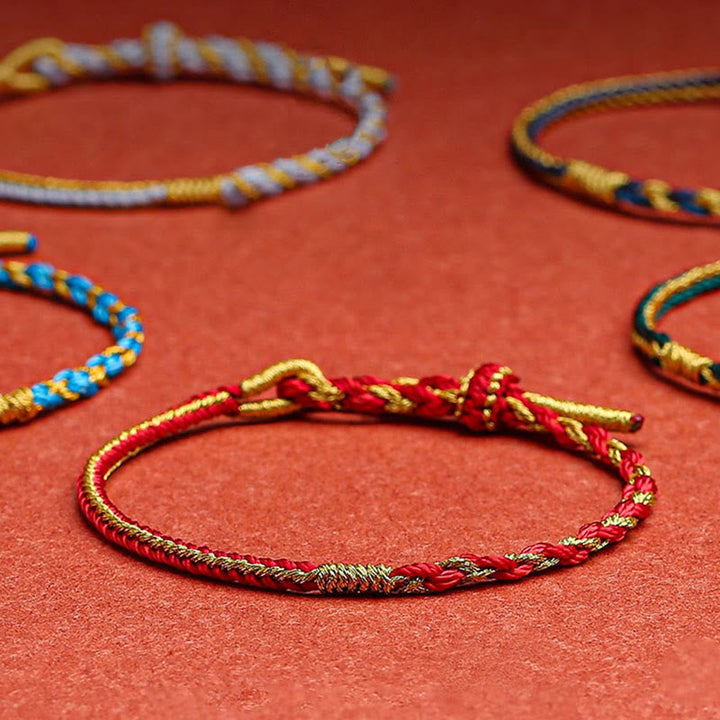 BWOOOH Handmade Chinese Zodiac Rabbit Rooster Rat Horse Dragon Protection Braid String Bracelet