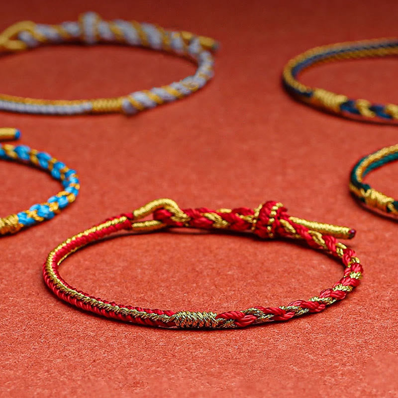 BWOOOH Handmade Chinese Zodiac Rabbit Rooster Rat Horse Dragon Protection Braid String Bracelet
