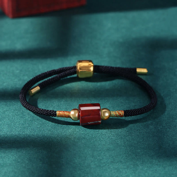 BWOOOH Tibet Handmade Green Aventurine Red Stone Malachite Luck Protection Braided Rope Bracelet  -  Green Aventurine Tibeta...