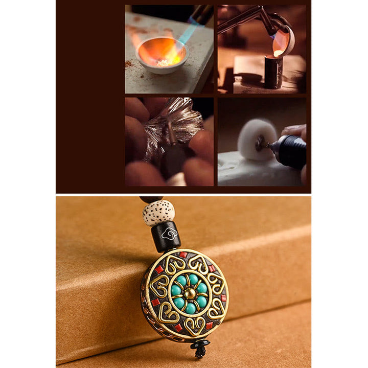 BWOOOH Tibetan Om Mani Padme Hum Bodhi Seed Peace Key Chain | Bodhi Seed Tibetan bracelet