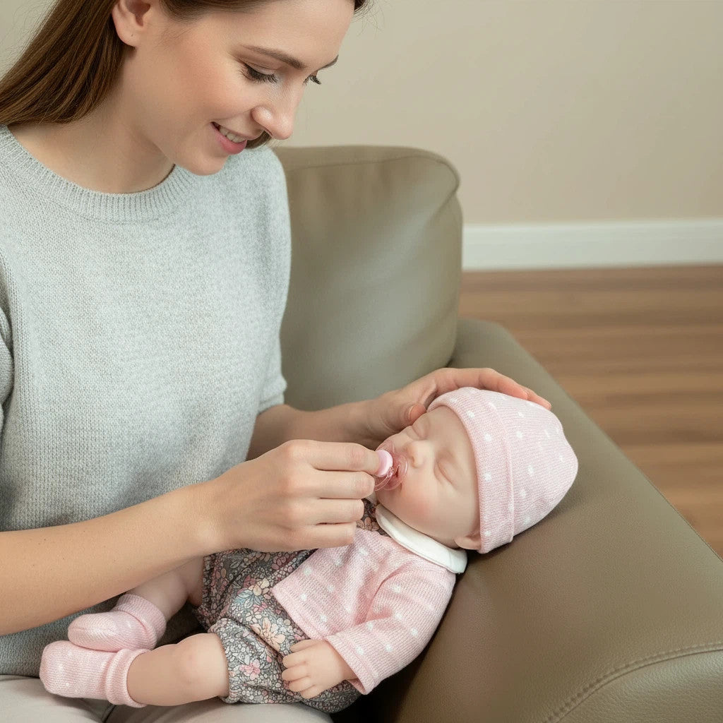 Emma Grace 12-inch All-Silicone Rebirth Doll - Washable and Possible Simulation Baby Toy