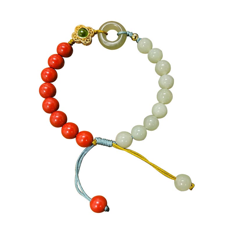 BWOOOH Natural Cinnabar Jade Blessing Bracelet