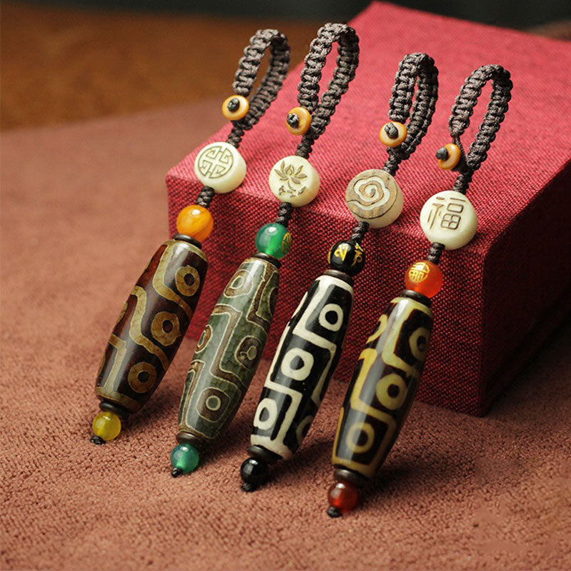 BWOOOH Tibetan Nine-Eye Dzi Bead Wealth Decoration