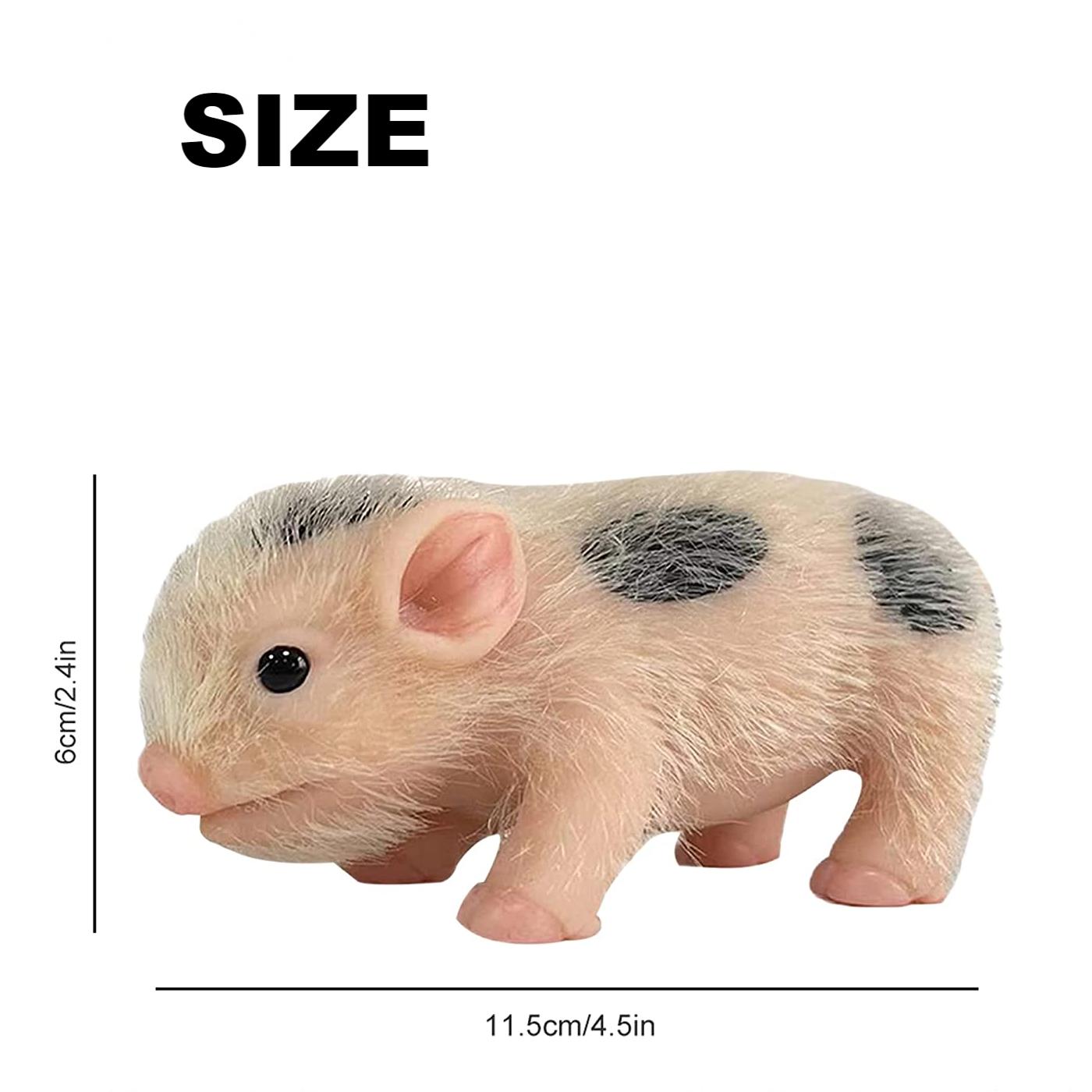 [New Doll] 5 Inches Mini Full Silicone Piglet Lifelike Animal Pig Doll Named Kiki