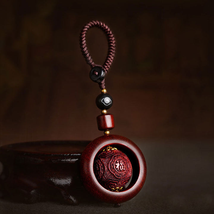BWOOOH Tibetan Small Leaf Red Sandalwood Ebony Luck Prote