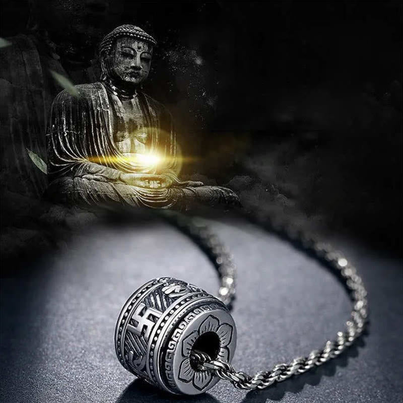 BWOOOH Tibet Om Mani Padme Hum Protection Necklace Pendant