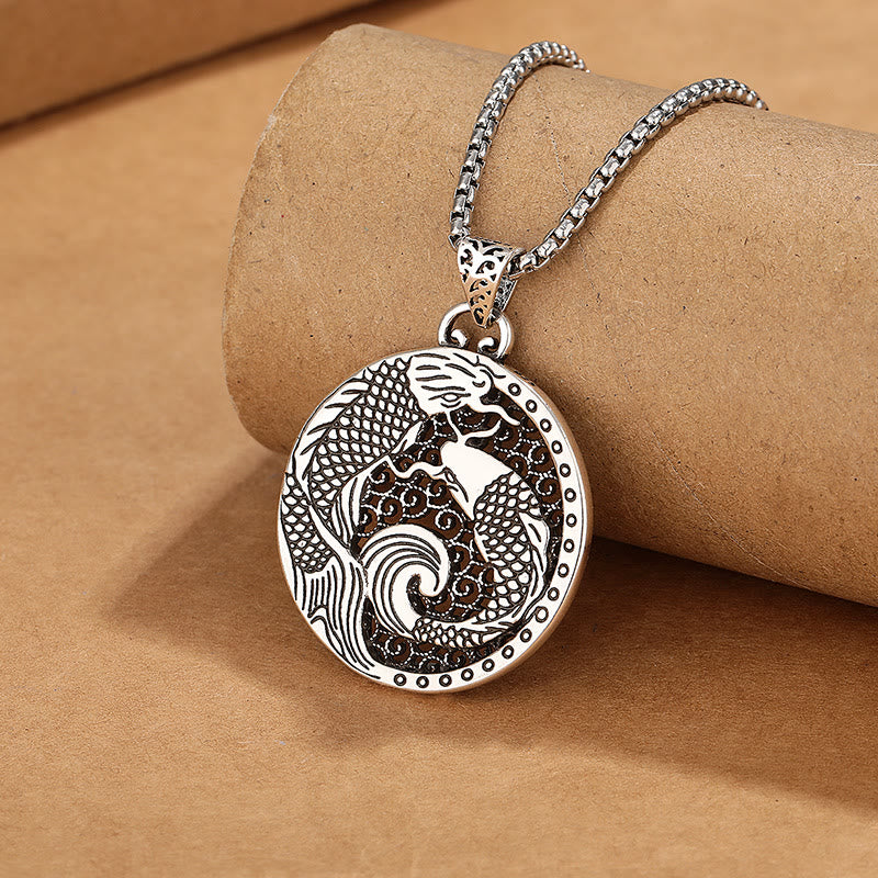 BWOOOH Tibetan Copper Koi Fish Healing Necklace