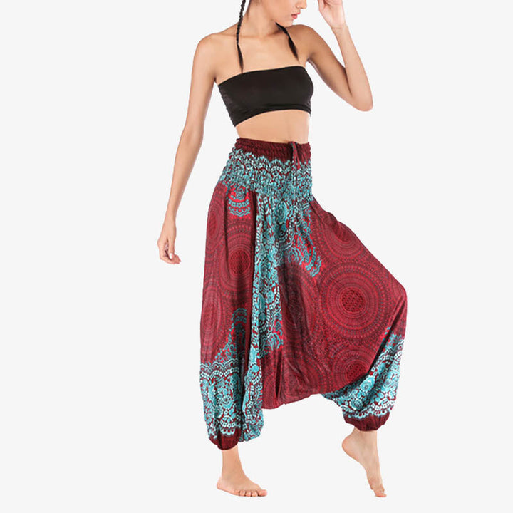 BWOOOH printed harem pants - Two Style Wear Round Geometric Pattern L