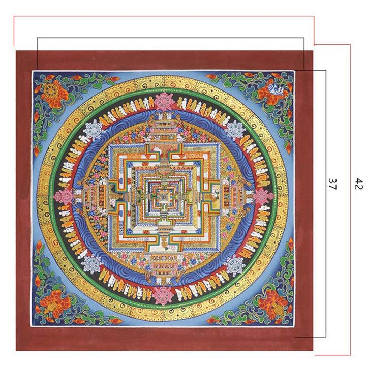 BWOOOH Tibetan Thangka Painting Blessing Handmade Decoration | natural stone spiritual home decor