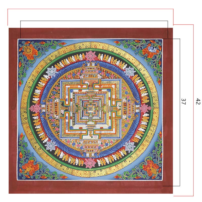 BWOOOH Tibetan Thangka Painting Blessing Handmade Decoration | natural stone spiritual home decor