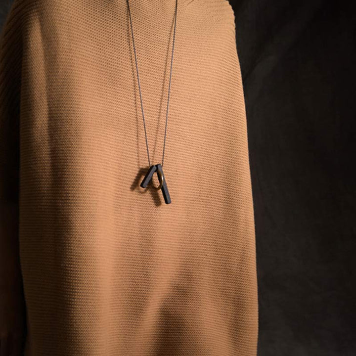 BWOOOH Zen Circle Ebony Wood Enlightenment Necklace Pendant