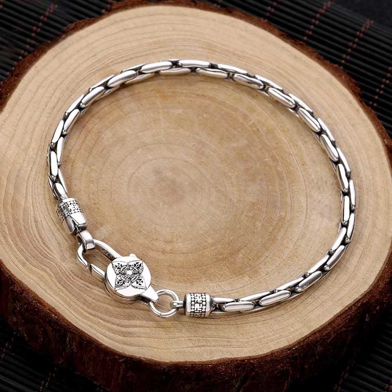 BWOOOH Tibetan Double Dorje Om Mani Padme Hum Buddha Swastika Vajra Strength Bracelet