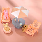 Cute and Mini 3" Silicone Doll Beach Toy Random Accessories Set Suitable for Reborn Baby🏖️