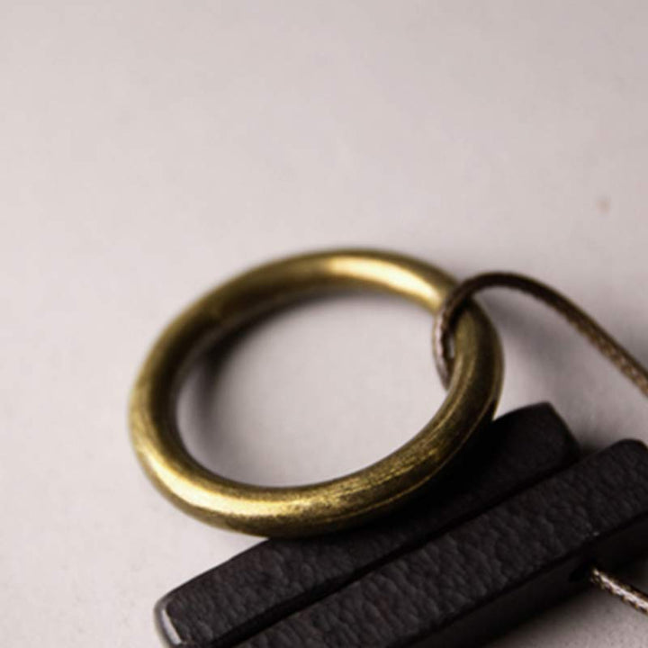 BWOOOH Zen Circle Ebony Wood Enlightenment Necklace Pendant