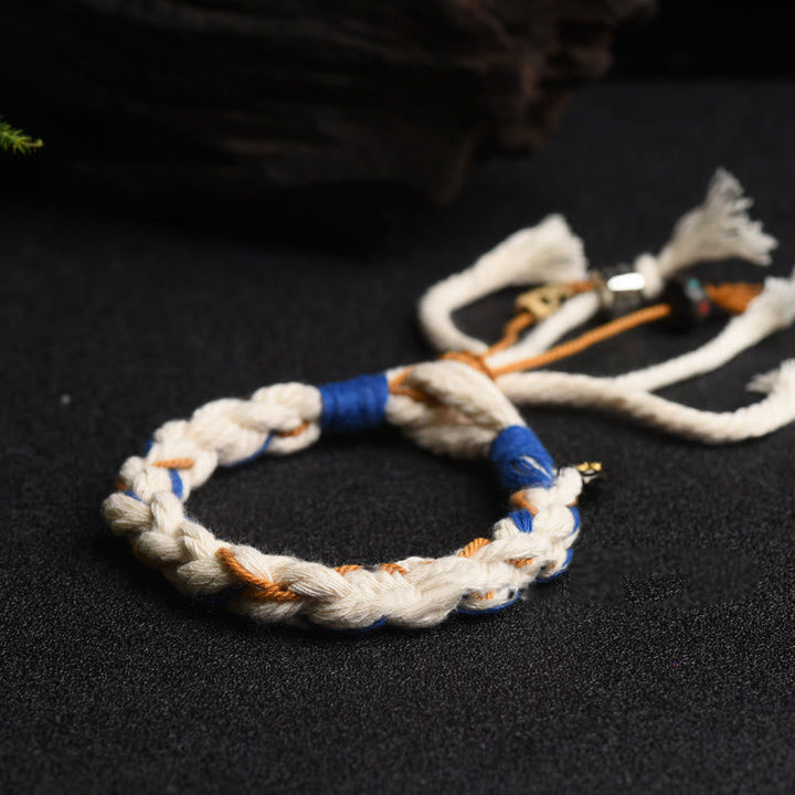 BWOOOH Tibet Zakiram Goddess of Wealth Thangka Handmade Luck Bracelet | spiritual healing bracelet