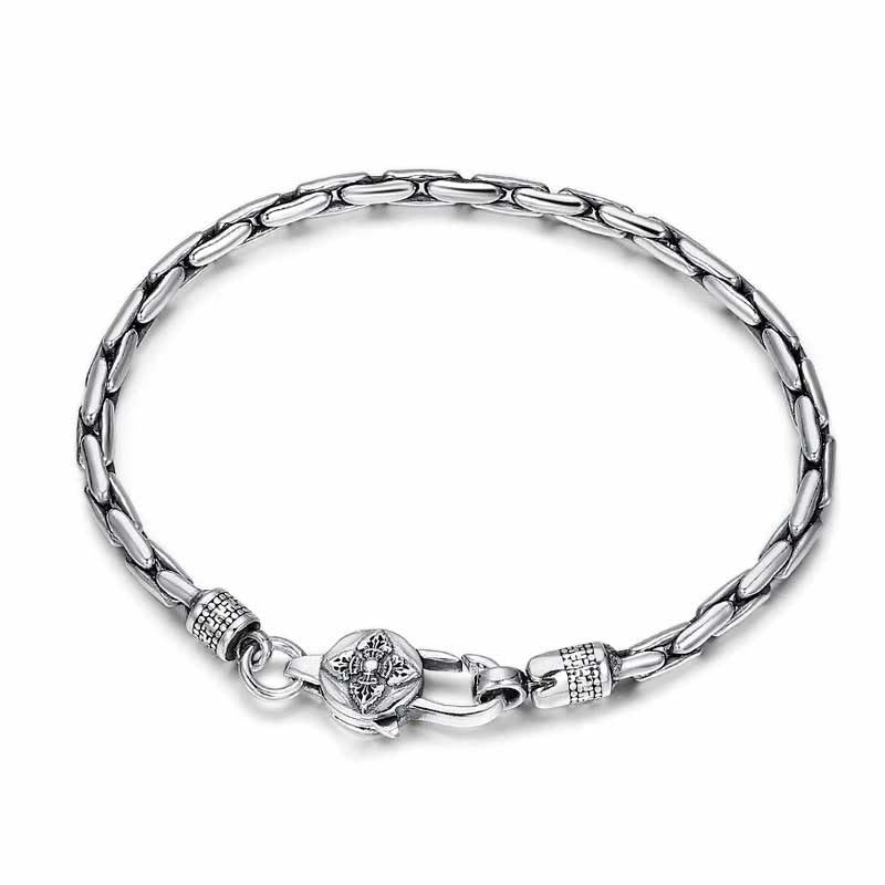 BWOOOH Tibetan Double Dorje Om Mani Padme Hum Buddha Swastika Vajra Strength Bracelet